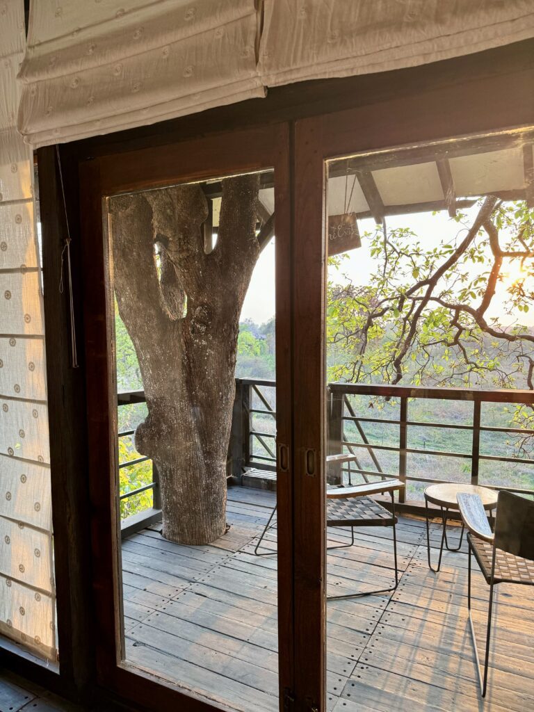 A green and blue clock with the time 1 2 : 3 0.